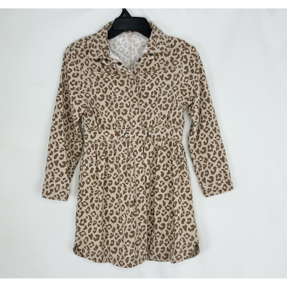 Zara Leopard Print Denim Jacket Girls Size 12/13 Years